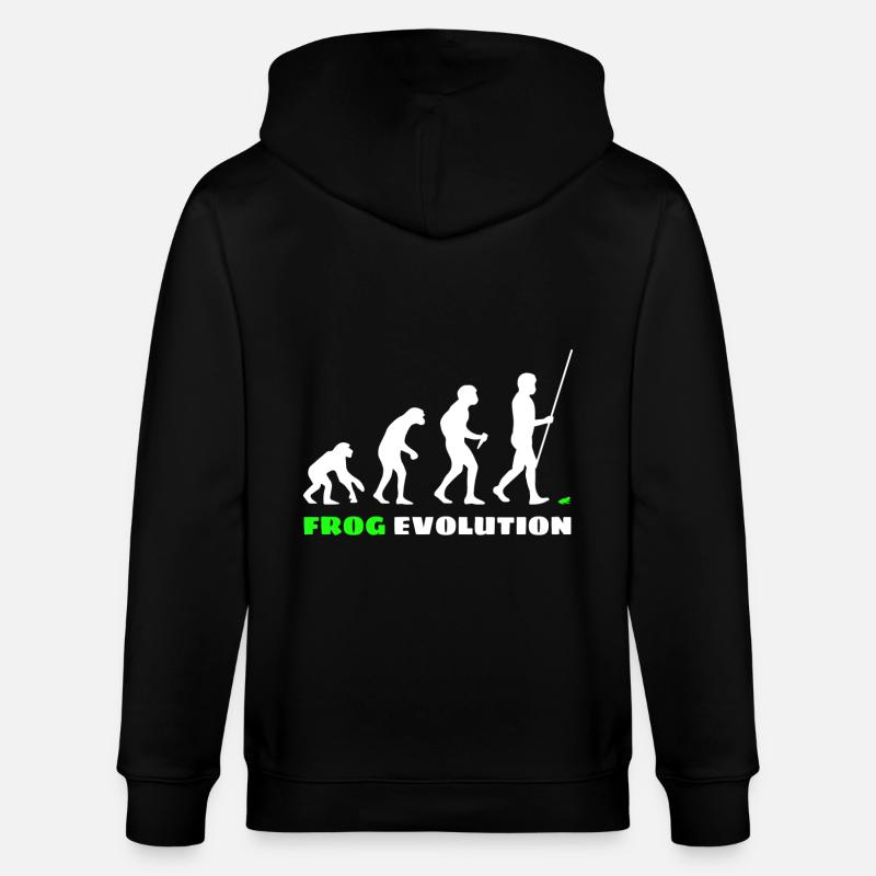Frosch Evolution - Stanley/Stella Unisex Bio-Kapuzenjacke CULTIVATOR  - Schwarz