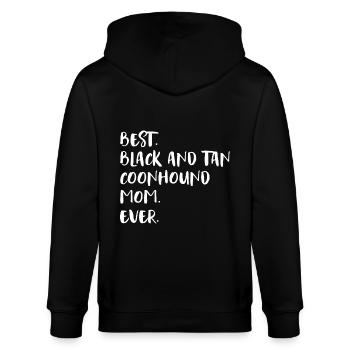 Black and Tan Coonhound - Stanley/Stella CULTIVATOR  Unisex Organic Hooded Jacket - black - Back - Anna (173cm)