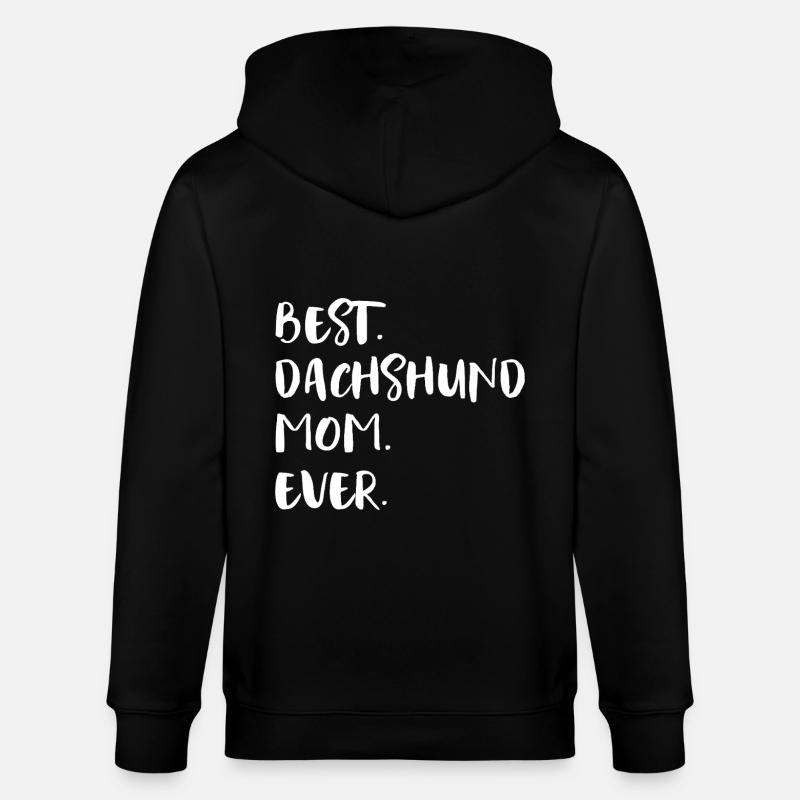 Dackel Teckel Dachshund - Stanley/Stella CULTIVATOR  Unisex Organic Hooded Jacket - black