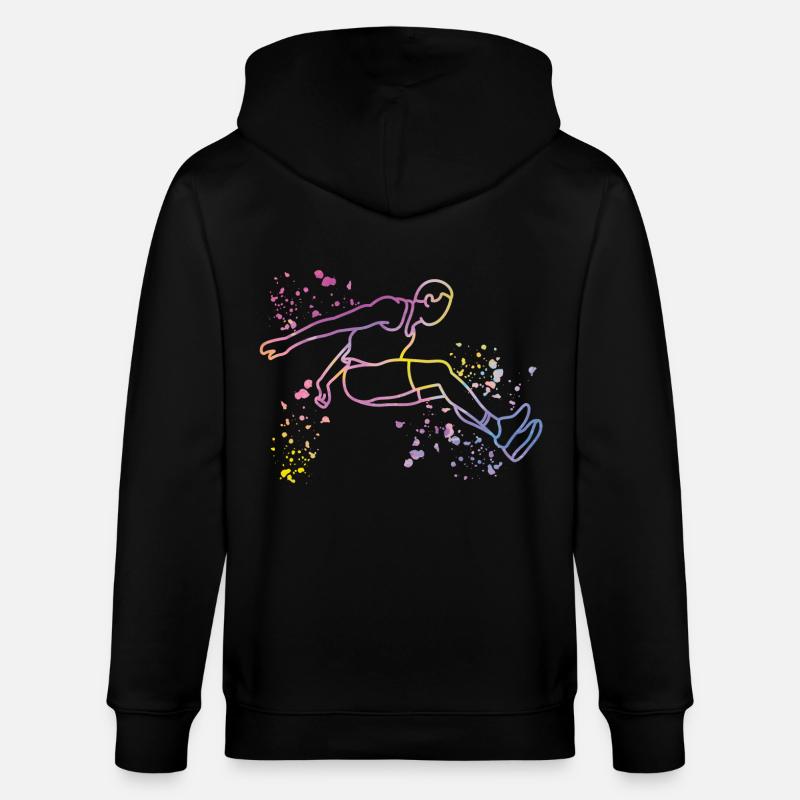 Weitspringer Weitspringen Kinder Weitsprung - Stanley/Stella Unisex Bio-Kapuzenjacke CULTIVATOR  - Schwarz