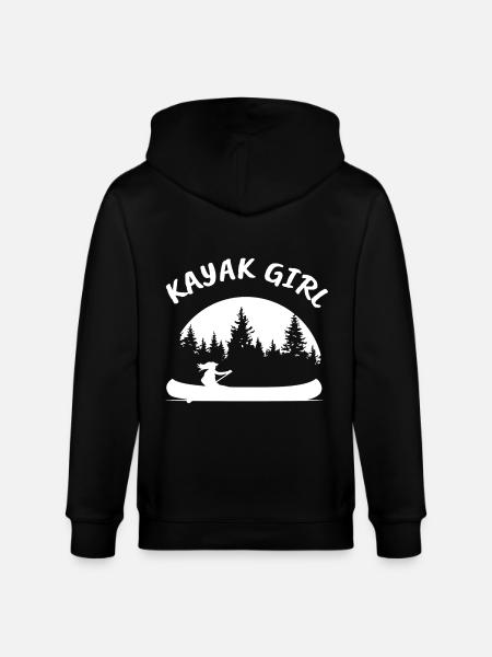 Kayaking Kayak Girl - Stanley/Stella CULTIVATOR Unisex Organic Hooded Jacket - black