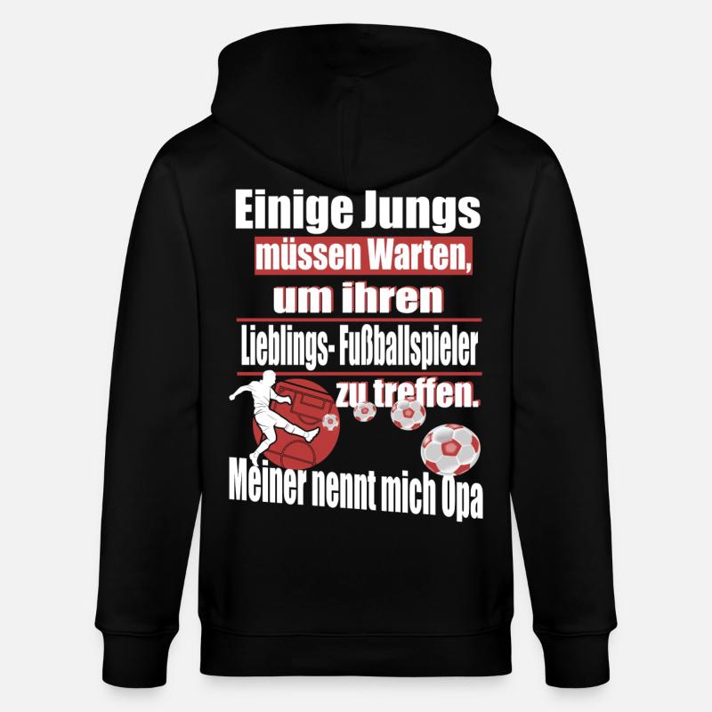 Fußball Opa - Stanley/Stella Unisex Bio-Kapuzenjacke CULTIVATOR - Schwarz