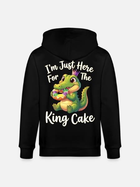 King Cake Mardi Gras Aligator - Stanley/Stella CULTIVATOR  Unisex Organic Hooded Jacket - black