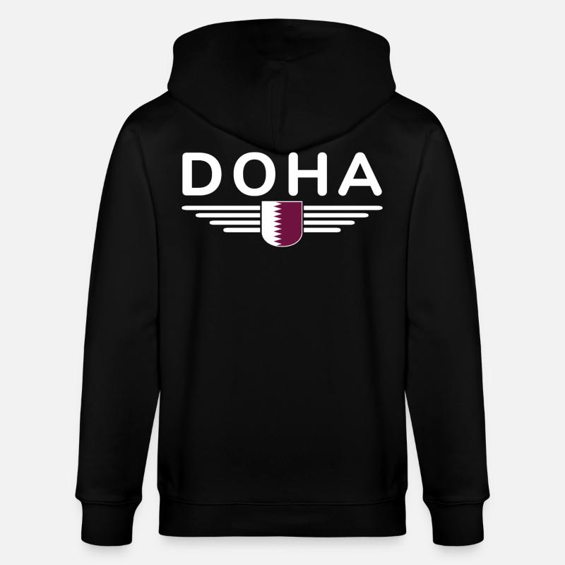Doha Design – Élégant et unique - Veste à capuche bio CULTIVATOR Stanley/Stella Unisexe - noir