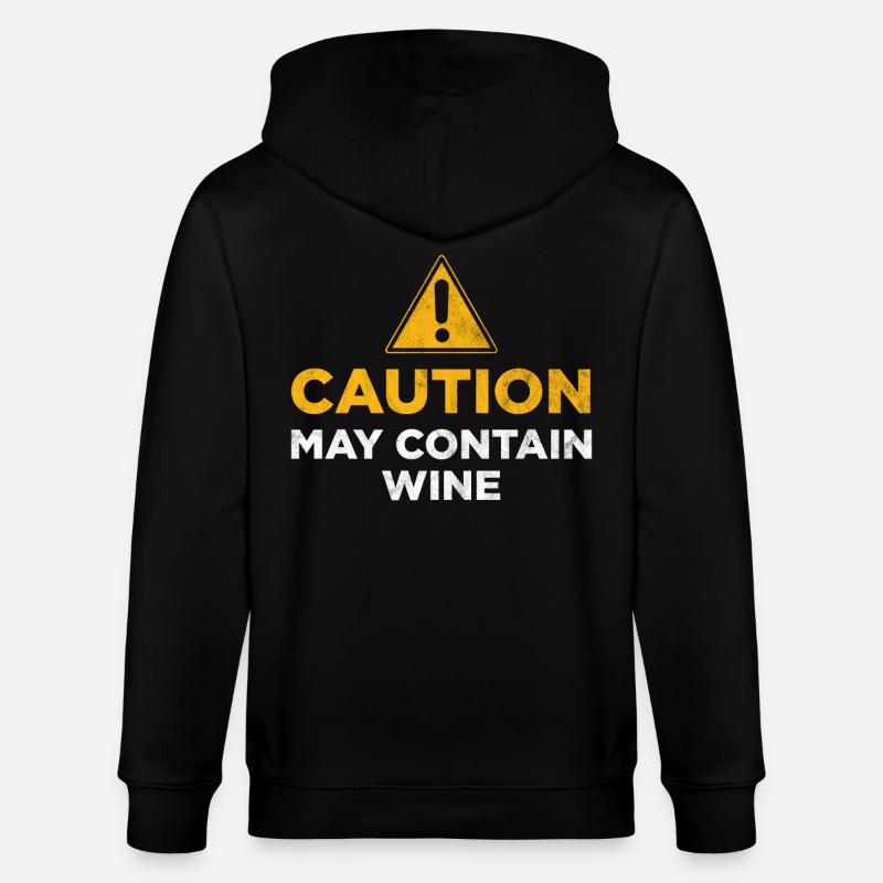 Attention : peut contenir du vin - Veste à capuche bio CULTIVATOR Stanley/Stella Unisexe - noir