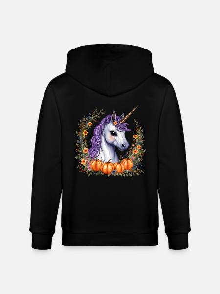 halloween pony - Stanley/Stella CULTIVATOR Unisex Organic Hooded Jacket - black