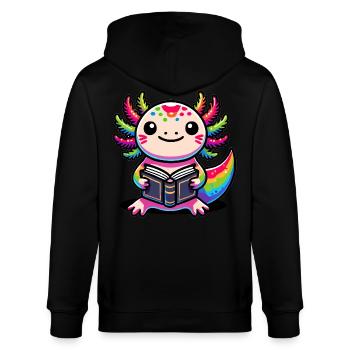 Ich-les-a-lotl, Axolotl - Veste à capuche bio CULTIVATOR Stanley/Stella Unisexe - noir - Dos - Anna (173cm)