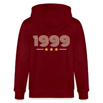 legendär seit 1999 Geburtstagsgeschenk 1999 - Stanley/Stella Unisex Bio-Kapuzenjacke CULTIVATOR  - Burgunderrot - Hinten - Anna (173cm)