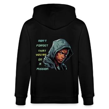 Arts Martiaux Mission Boxe Boxe Ring Motivation - Veste à capuche bio CULTIVATOR Stanley/Stella Unisexe - noir - Dos - Anna (173cm)