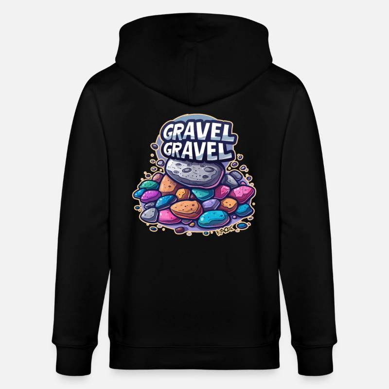 Gravel oder Schotter - Stanley/Stella Unisex Bio-Kapuzenjacke CULTIVATOR  - Schwarz