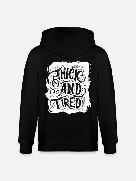 Fat and tired - Stanley/Stella CULTIVATOR Unisex Organic Hooded Jacket - black