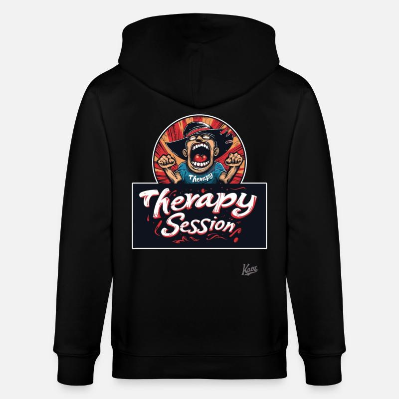 Scream therapy: Session in progress - Stanley/Stella CULTIVATOR  Unisex Organic Hooded Jacket - black