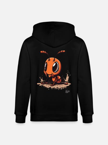 Mignon petit bébé fourmi - Veste à capuche bio CULTIVATOR Stanley/Stella Unisexe - noir