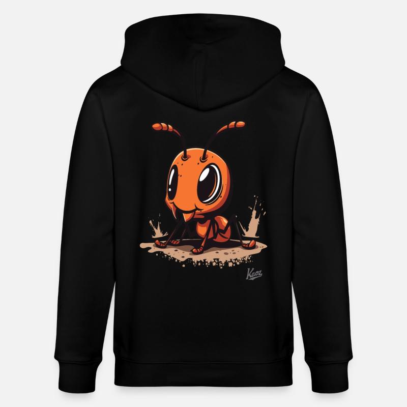 Mignon petit bébé fourmi - Veste à capuche bio CULTIVATOR Stanley/Stella Unisexe - noir