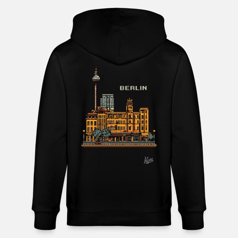 Pixel Berlin - Veste à capuche bio CULTIVATOR Stanley/Stella Unisexe - noir