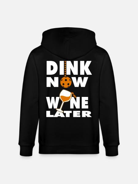 Pickleball Dink Now Wine Later - Stanley/Stella CULTIVATOR  Unisex Organic Hooded Jacket - black