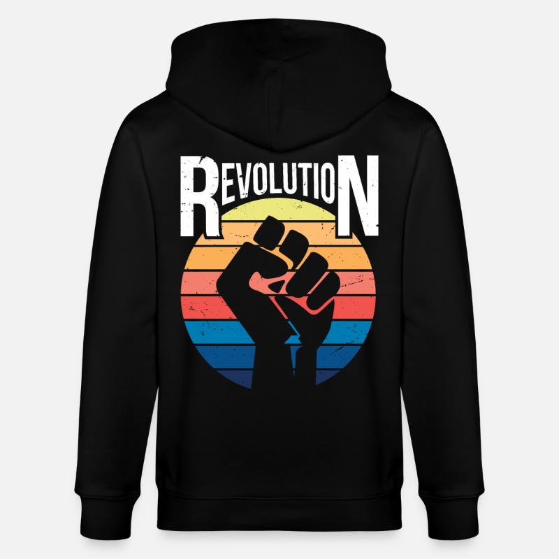 Revolution Retro Faust Geschenk - Stanley/Stella Unisex Bio-Kapuzenjacke CULTIVATOR  - Schwarz