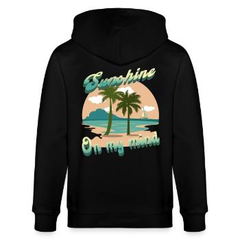 Rêver du soleil - Veste à capuche bio CULTIVATOR Stanley/Stella Unisexe - noir - Dos - Anna (173cm)