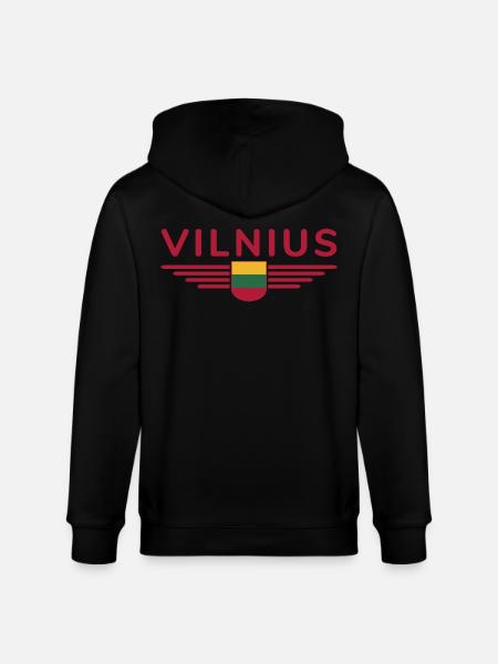 Vilnius T-Shirt – Stylish Statement - Stanley/Stella CULTIVATOR Unisex Organic Hooded Jacket - black