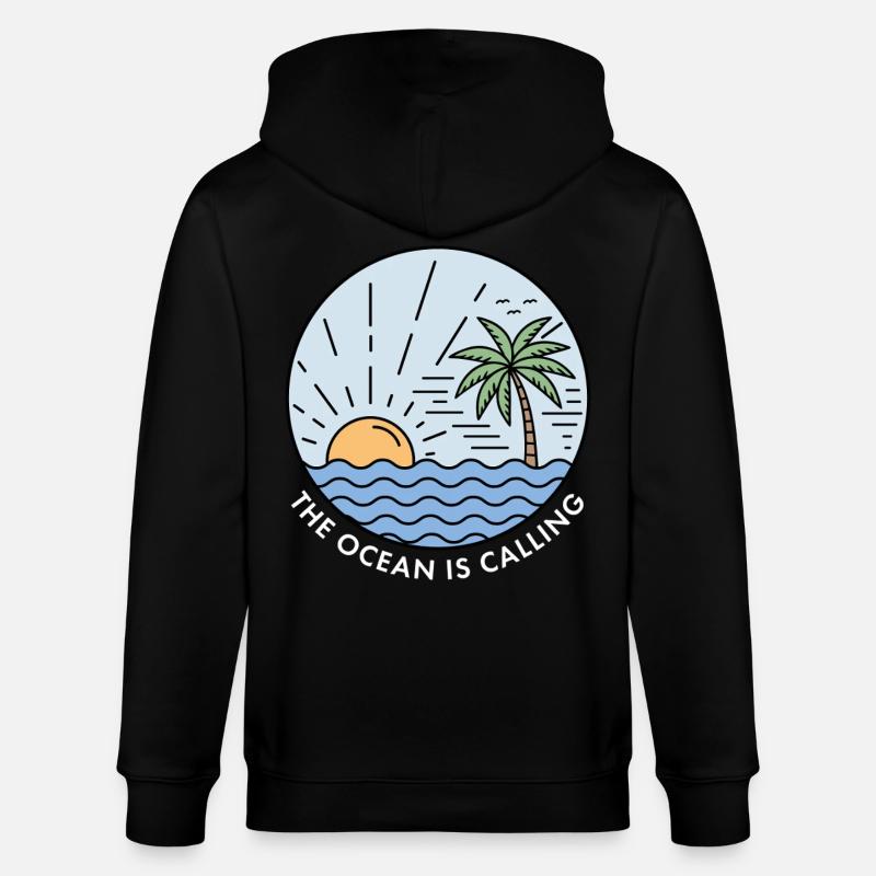 L’océan vous appelle - Veste à capuche bio CULTIVATOR Stanley/Stella Unisexe - noir
