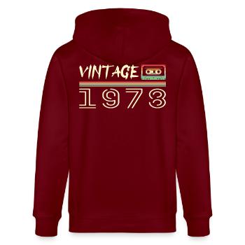 1978 Original 1978 Retro 1978 Geburtstagsgeschenk - Stanley/Stella Unisex Bio-Kapuzenjacke CULTIVATOR  - Burgunderrot - Hinten - Anna (173cm)