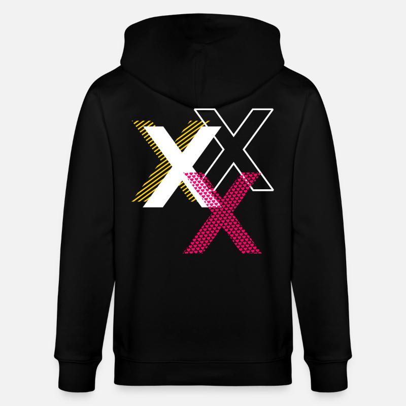 Buchstabe X - Stanley/Stella Unisex Bio-Kapuzenjacke CULTIVATOR - Schwarz
