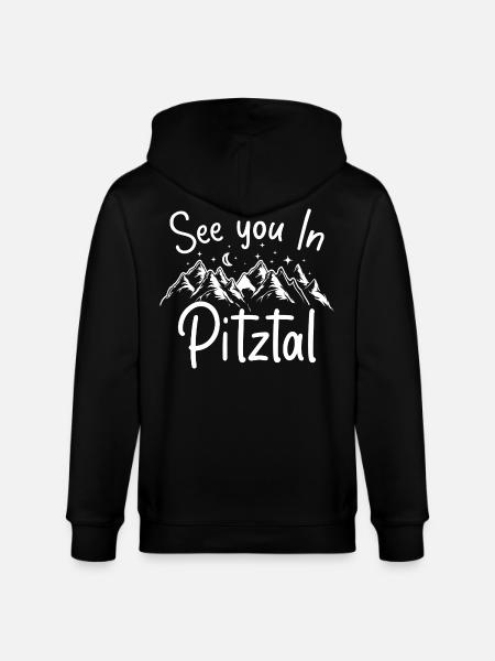 Pitztal Skiing Tyrol Snowboarding Austria - Stanley/Stella CULTIVATOR  Unisex Organic Hooded Jacket - black