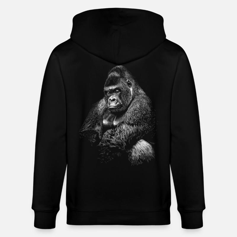 Gorilla - Veste à capuche bio CULTIVATOR Stanley/Stella Unisexe - noir