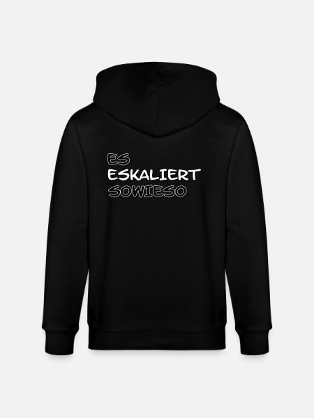 Es Eskaliert Sowieso... - Stanley/Stella Unisex Bio-Kapuzenjacke CULTIVATOR  - Schwarz