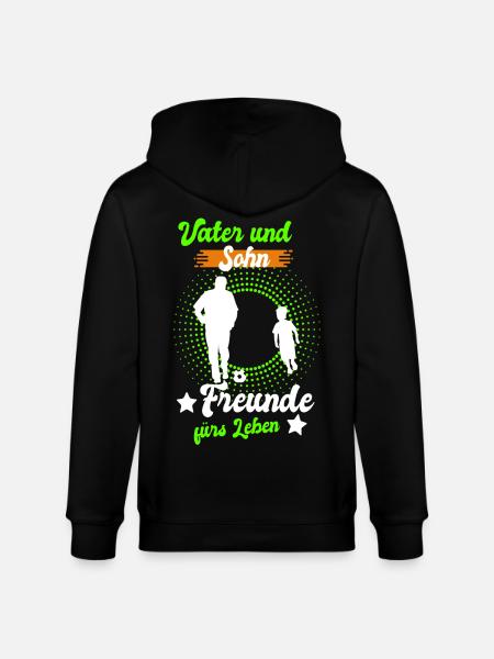 Vater und Sohn Freunde - Stanley/Stella Unisex Bio-Kapuzenjacke CULTIVATOR  - Schwarz