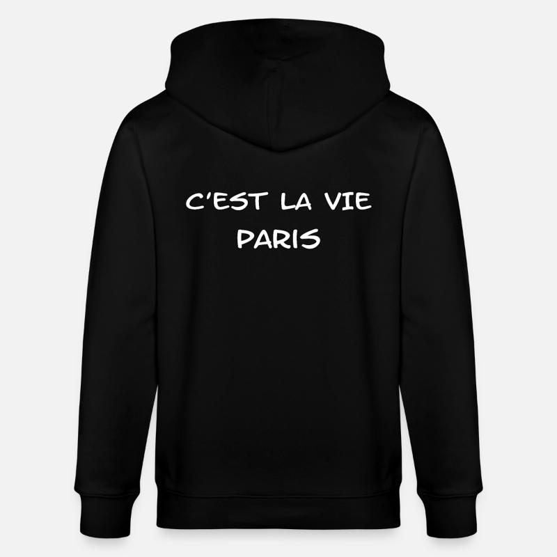 C'est la vie Spruch - Stanley/Stella Unisex Bio-Kapuzenjacke CULTIVATOR  - Schwarz