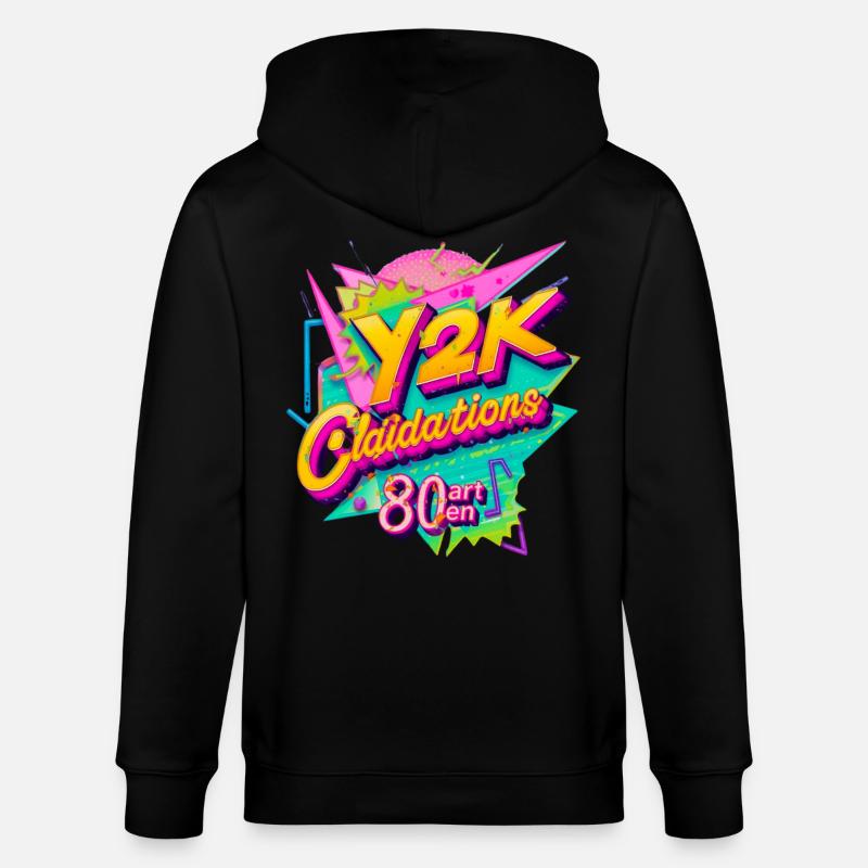 Conception de célébration rétro Y2K - Veste à capuche bio CULTIVATOR Stanley/Stella Unisexe - noir