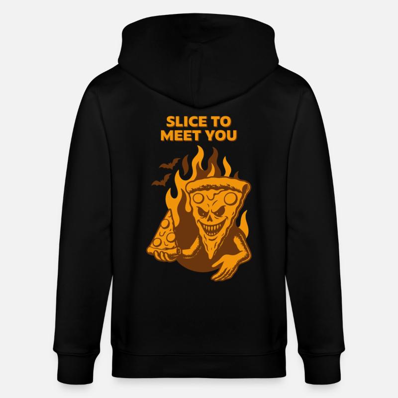 Devilish Pizza - Slice pour vous rencontrer - Veste à capuche bio CULTIVATOR Stanley/Stella Unisexe - noir