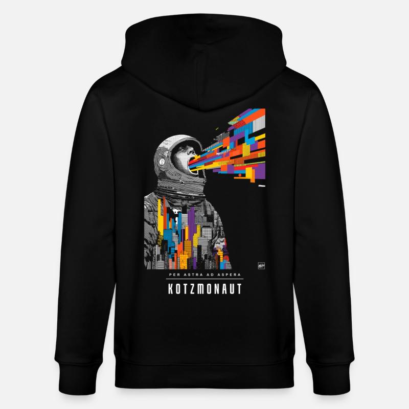 Kotzmonaut - Veste à capuche bio CULTIVATOR Stanley/Stella Unisexe - noir