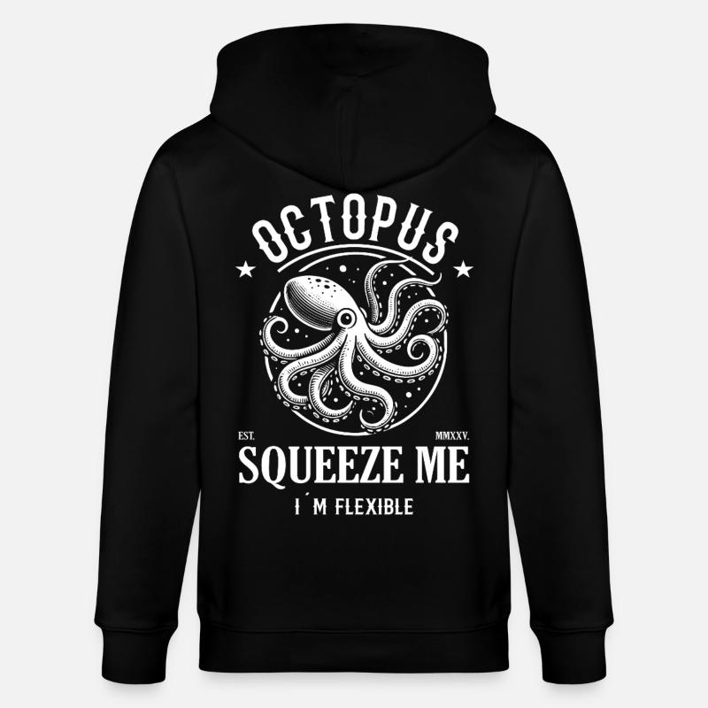 Kraken Design – Serrez-moi, je suis flexible - Veste à capuche bio CULTIVATOR Stanley/Stella Unisexe - noir