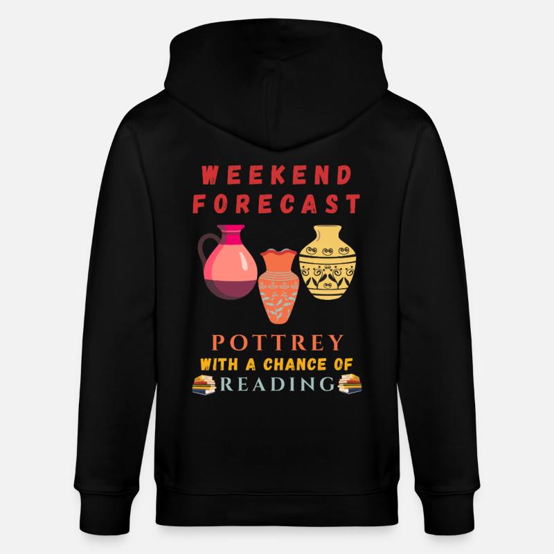 Wochenendvorhersage: Töpferei mit Lesechance  - Stanley/Stella Unisex Bio-Kapuzenjacke CULTIVATOR  - Schwarz