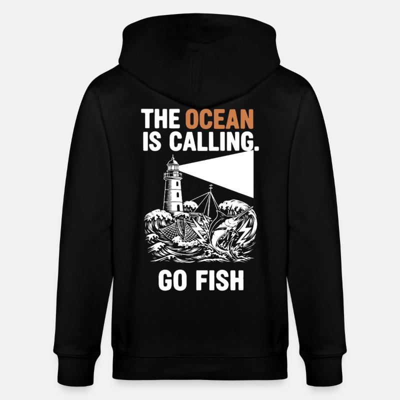 Pêche Mer Ocean Go Fish - Veste à capuche bio CULTIVATOR Stanley/Stella Unisexe - noir