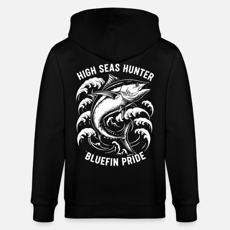Seefischer Thunfisch-Blauflossenjäger - Stanley/Stella Unisex Bio-Kapuzenjacke CULTIVATOR  - Schwarz