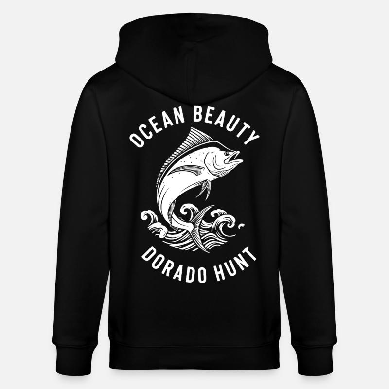 Pêche Mer Dorado - Veste à capuche bio CULTIVATOR Stanley/Stella Unisexe - noir