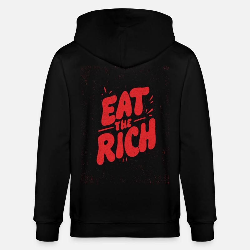 Manger les graffitis riches - Veste à capuche bio CULTIVATOR Stanley/Stella Unisexe - noir