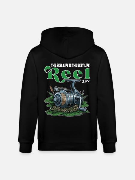 Angelrollen-Humor-Campingzitat - Stanley/Stella Unisex Bio-Kapuzenjacke CULTIVATOR  - Schwarz