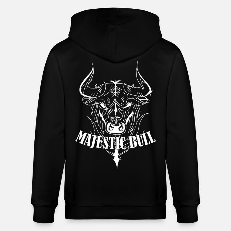 Taureau majestueux - Veste à capuche bio CULTIVATOR Stanley/Stella Unisexe - noir