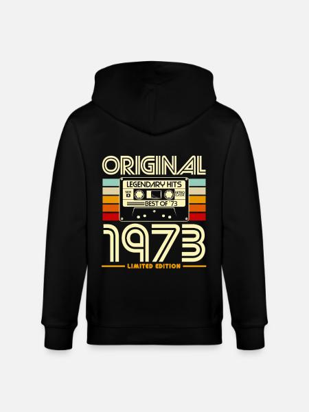 Original 1973 Retro Cassette - Stanley/Stella CULTIVATOR Unisex Organic Hooded Jacket - black