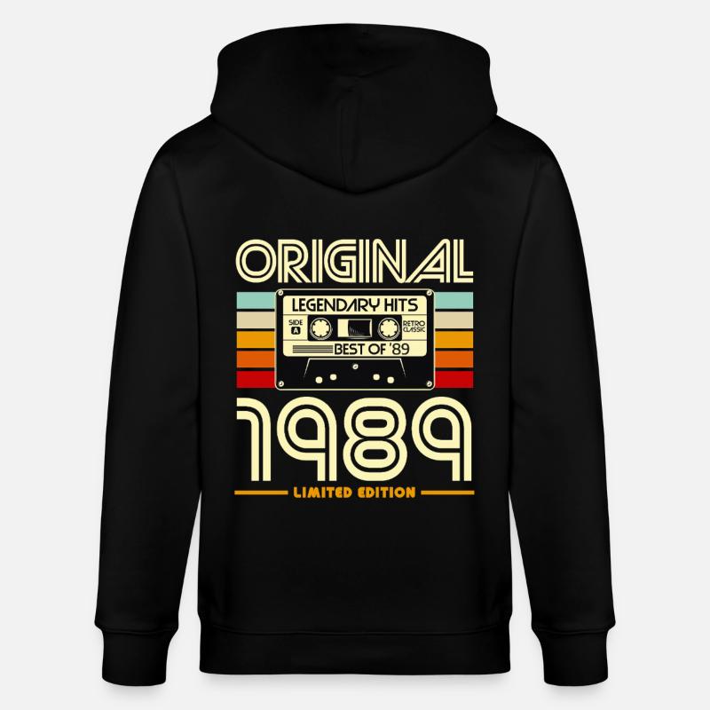 1989 Cassette Retro Édition Limitée - Veste à capuche bio CULTIVATOR Stanley/Stella Unisexe - noir