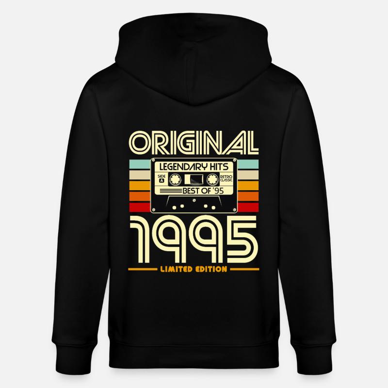 Originale Retro-Kassette von 1995 - Stanley/Stella Unisex Bio-Kapuzenjacke CULTIVATOR  - Schwarz