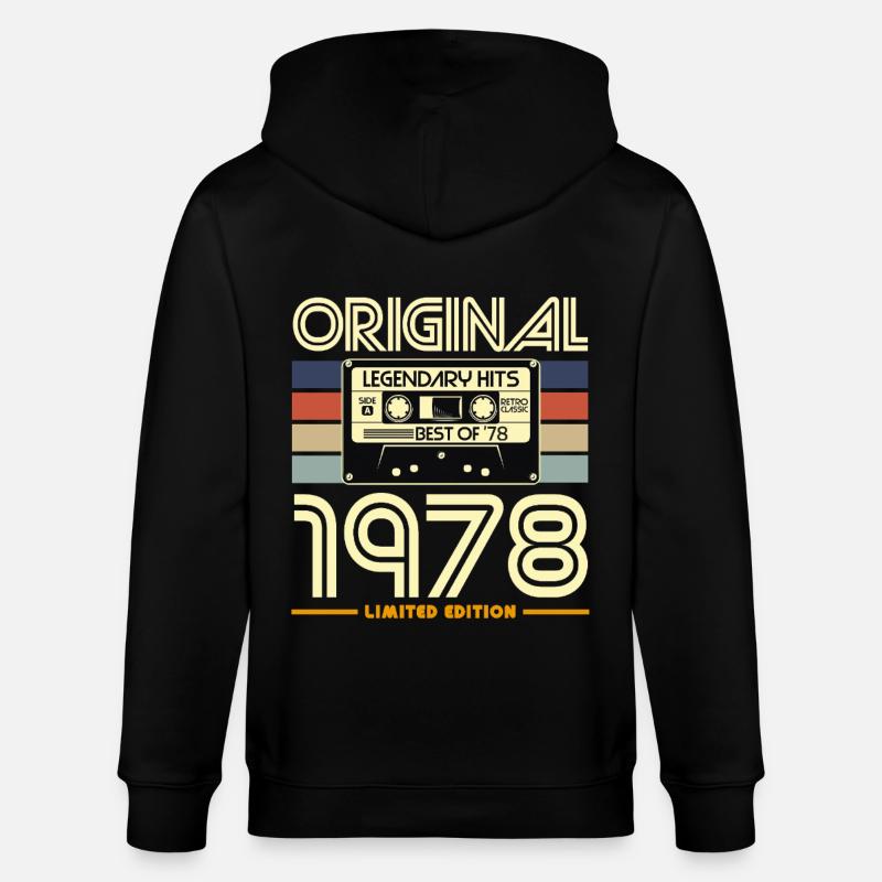 Original 1978 Cassette Rétro Édition - Veste à capuche bio CULTIVATOR Stanley/Stella Unisexe - noir