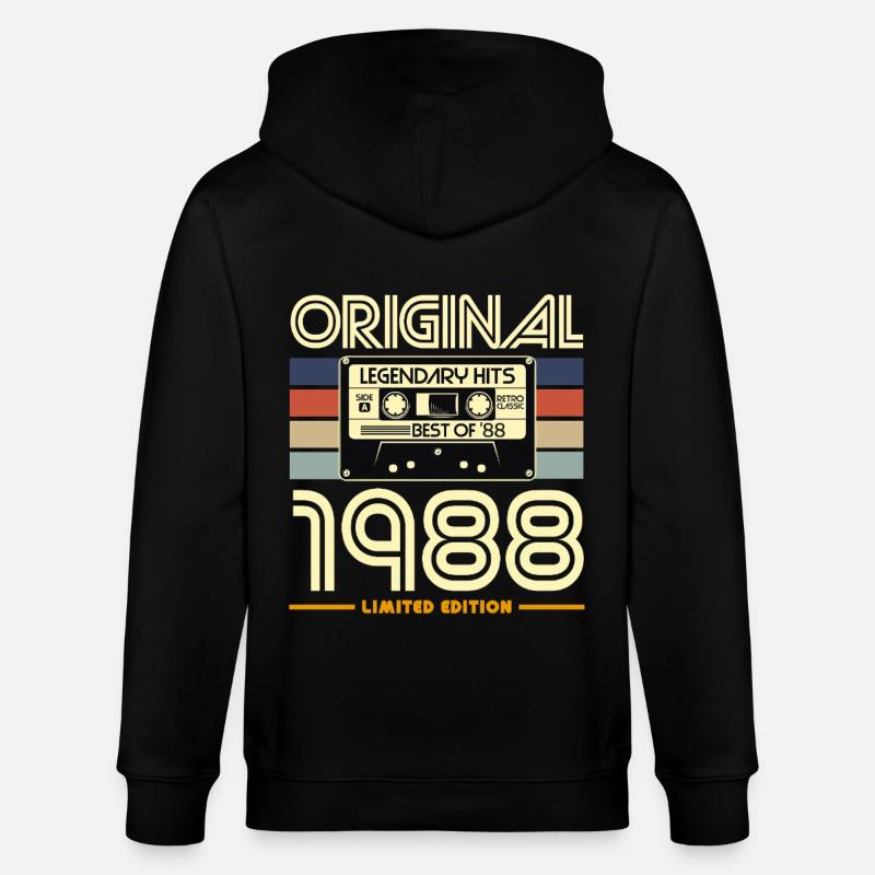 Cassette Retro 1988 Édition Limitée - Veste à capuche bio CULTIVATOR Stanley/Stella Unisexe - noir