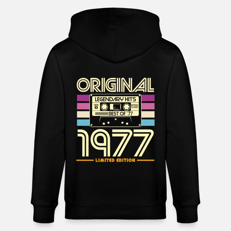 Original 1977 Cassette Rétro - Veste à capuche bio CULTIVATOR Stanley/Stella Unisexe - noir