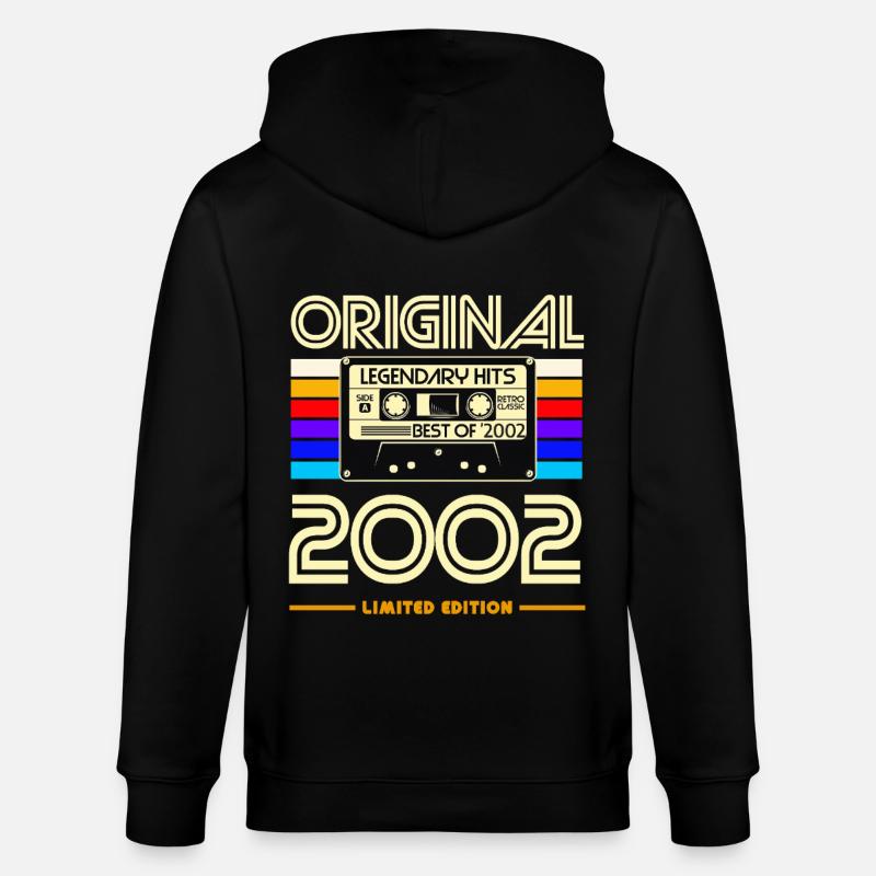 Original 2002 Cassette Retro - Veste à capuche bio CULTIVATOR Stanley/Stella Unisexe - noir