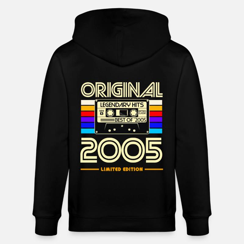 Original 2005 Limited Edition Cassette - Veste à capuche bio CULTIVATOR Stanley/Stella Unisexe - noir
